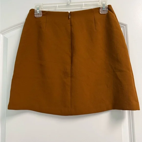 Aritzia Wilfred Classic Mini Skirt Sz 6 Rich Chestnut - Picture 4 of 8